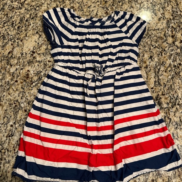 Old Navy Blue and Red Striped Kids Dress - Picture 1 of 6